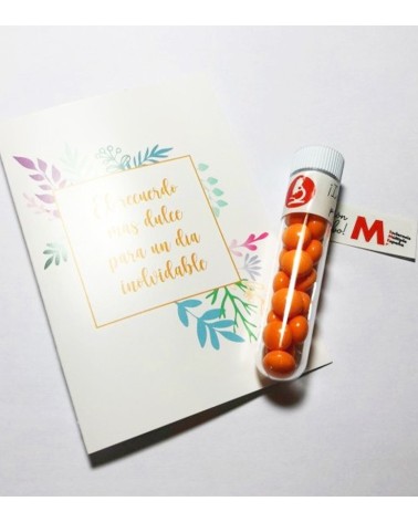 Tubo de ensayo con caramelos | Tienda Esclerosis Múltiple