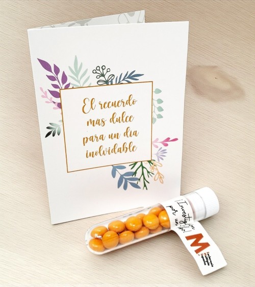 Tubo de ensayo con caramelos | Tienda Esclerosis Múltiple